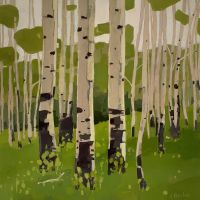 Aspens Near Guardsman | Acrylic | 20x20 | SOLD