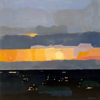 Salt Lake Sunset | Acrylic | 36x36 | SOLD