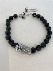 Black Stone Necklace | $32.00 | KK81206A