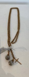 Chain Lariat Cross | $199.95 | AT7592-RSL