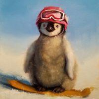 Snowboard Chic | Oil | 8x10 | SOLD