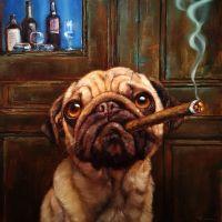 Uptown Pug | Oil | 20x20 | SOLD