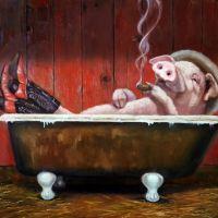 Hog Heaven | Oil | 22x28 | SOLD