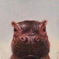 Baby Hippo | Oil | 5x5 | SOLD