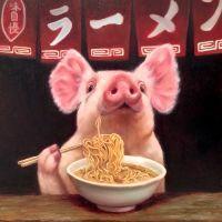 Oodles of Noodles | Oil | 20x20 | SOLD