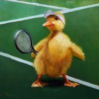 Tennis- Anyone? | Oil | 10x10 | SOLD