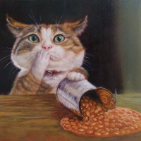 Spill the Beans | Oil | 12x16 | SOLD