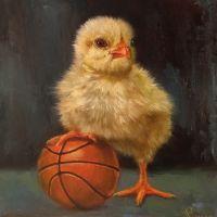 Basketball Chick l Oil l 8x8 l SOLD