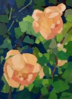 Peach Roses | Acrylic | 12x16 | $1200