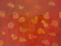 Orange Flowers | Oil and Cold Wax | 18x24 | $1900