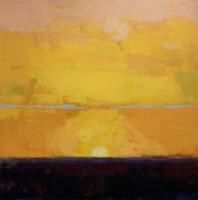Orange Sunset | Oil and Cold Wax | 36x36 | $4100